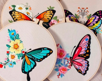 DIY Embroidery Kit beginner, Beginner Embroidery kit, Modern embroidery kit cross stitch, Hand Embroidery Kit, Needlepoint , DIY Craft Kit