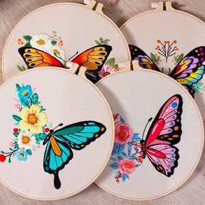 DIY Embroidery Kit beginner, Beginner Embroidery kit, Modern embroidery kit cross stitch, Hand Embroidery Kit, Needlepoint , DIY Craft Kit