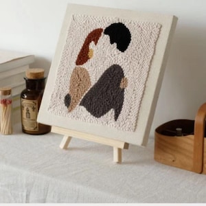 Kit de inicio de agujas de punzón/Kit para principiantes con aguja de punzón de madera/Kit de agujas de punzón Oxford con hilo/Todos los materiales incluidos