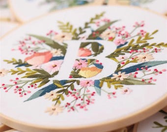 アルファベット刺繍キット初心者、簡単モダンクラフト、スターターキット-刺繍初心者キット、ニードルポイント、DIYクラフトキット