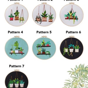 Embroidery Kit For Beginner Modern Embroidery Kit with Pattern Flowers Embroidery Full Kit with Needlepoint Hoop DIY Craft Kit image 10