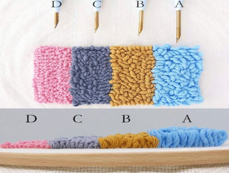 Adjustable Punch Needle Stitching Kit Rug Yarn Needle Embroidery Pen  Felting Threader Needles 