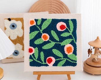 Kit de inicio de agujas de punzonado/Kit de agujas de punzonado para principiantes con aguja de punzonado ajustable/Kit de agujas de punzonado con hilo/Todos los materiales incluidos/Decoración del hogar