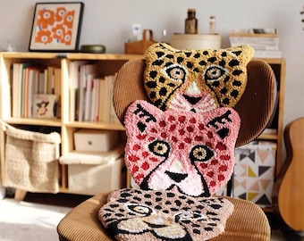PDF Tiger Punch Needle Kit | Modèle numérique | Patron téléchargeable pour débutant | Motif de broderie à la main pour débutant | Perforation à l'aiguille DIY