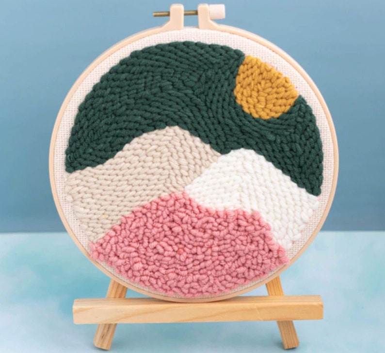 Beginner Punch Needle Kit/tufting Adjustable Tool/yarn Etsy