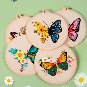 DIY Embroidery Kit beginner, Beginner Embroidery kit, Modern embroidery kit cross stitch, Hand Embroidery Kit, Needlepoint , DIY Craft Kit