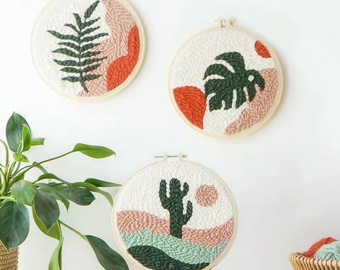 Latch Hooking Starter Kit. Rug Canvas and Latch Hook Tool. Rug Yarn Gauge Choice of 2 or Both