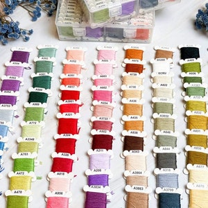 Embroidery Floss for Cross Stitch Thread String Kit 80 Skeins w/ Organizer Storage Box  Skeins Friendship Bracelets Floss,Embroidery Kit
