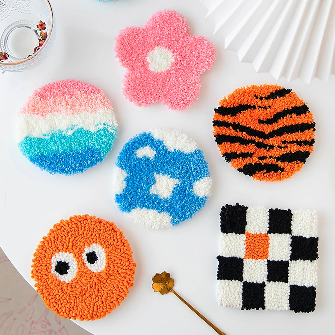 Punch Needle Mug Rug Coaster Kit | BEGINNER DIY Craft Gift Set | All ...