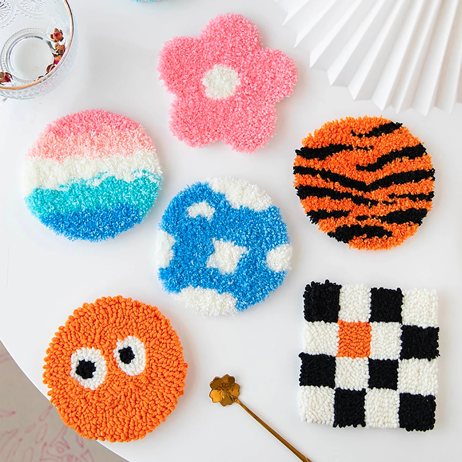 Punch Needle Mug Rug Coaster Kit | BEGINNER DIY Craft Gift Set | All ...