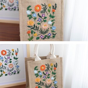 DIY-Sticktasche | Wiederverwendbare Öko-Tasche für Anfänger | Stickset für Anfänger, Kreuzstich | Komplettes Stickset mit Stickrahmen Bild 7
