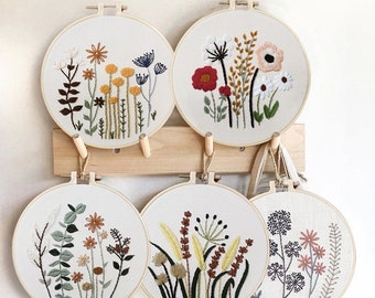 Embroidery Kit Beginner flower diy| embroidery kit modern plants | cross stitch Kit Embroidery gift | diy Kit adult kids | Gift for Mom/Her