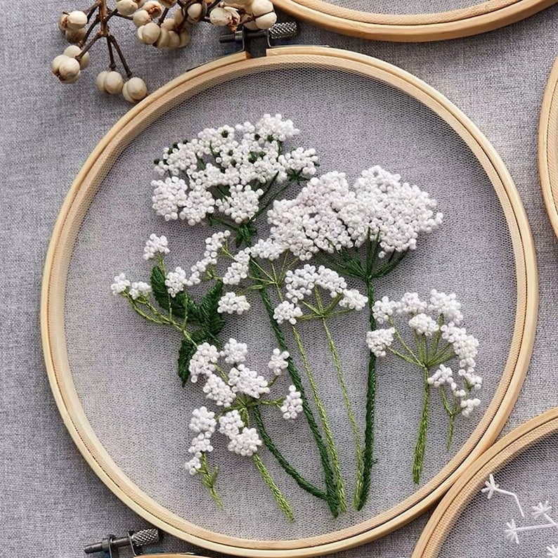 Kit Broderie Vintage Jiffy – Bouquet De Marguerites Automne #287 – Complet
