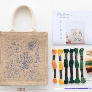 DIY-Sticktasche | Wiederverwendbare Öko-Tasche für Anfänger | Stickset für Anfänger, Kreuzstich | Komplettes Stickset mit Stickrahmen Bild 10