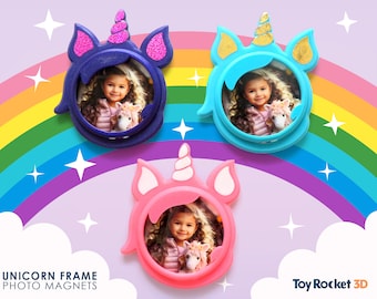 Never the Last: 3D Unicorn Picture Frame Fridge Magnet - Memory Magnet
