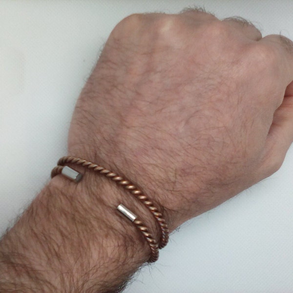 2 bracelets magnétiques en cuivre tenseur/bobine de Lakhovsky