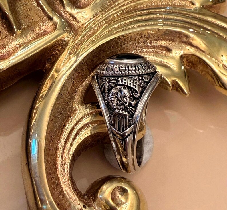 Vintage John Robert’s Arizona State University 1965 Onyx Ring Set in ...