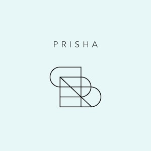 May include: A black and white geometric logo with the word "PRISHA" above it.