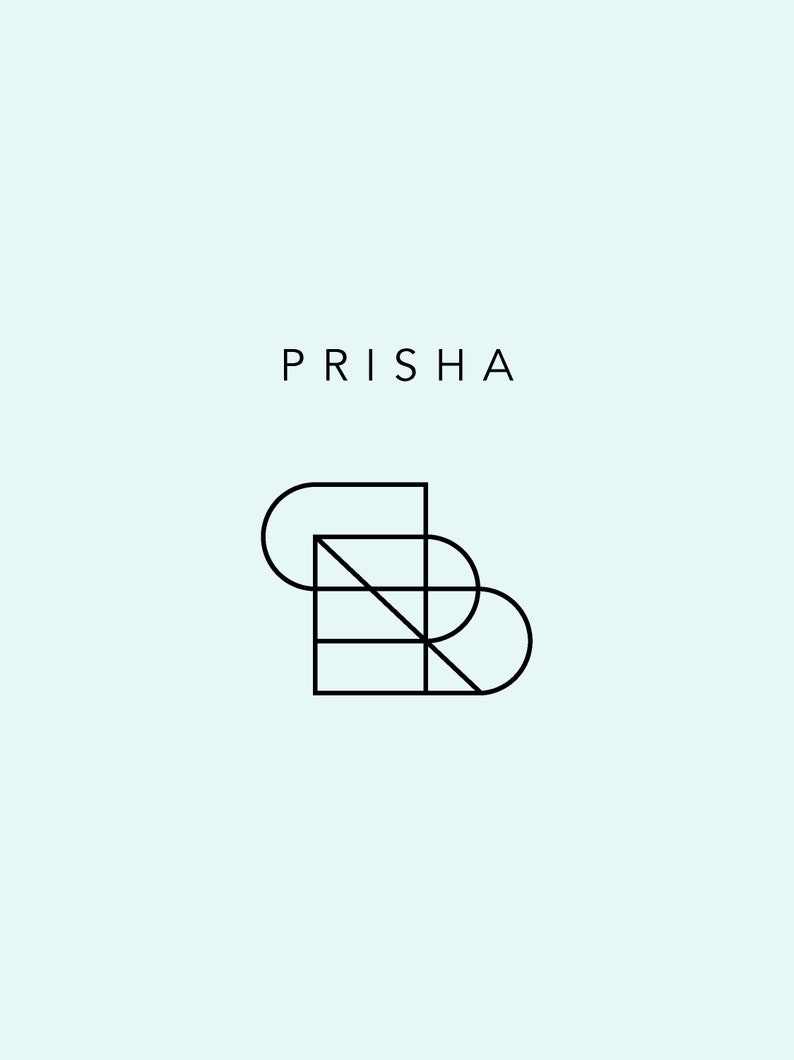 May include: A black and white geometric logo with the word "PRISHA" above it.