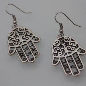 Brass Hamsa Earrings