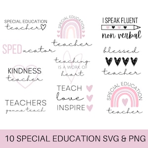 Special Education Svg Bundle, Cut Files, IEP Teacher svg, Education svg, SPED, Special Education quotes, Sped SVG bundle, Autism teacher.
