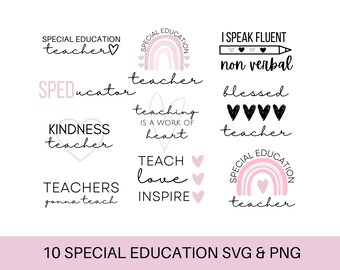Special Education Svg Bundle, Cut Files, IEP Teacher svg, Education svg, SPED, Special Education quotes, Sped SVG bundle, Autism teacher.