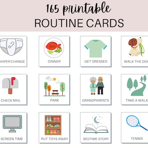 Cartes de routine quotidienne, tableau de routine pour tout-petit, rythme quotidien, horaire visuel pour les enfants, tableau des tâches ménagères, cartes de routine pour l'autisme, cartes pour l'autisme et les pectoraux