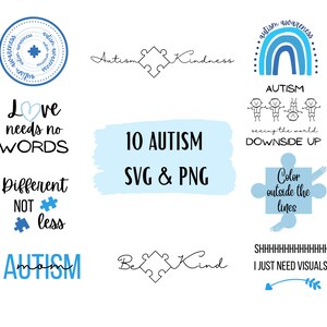 Autism SVG Bundle, Autism Svg,  Autism PNG, Autism Awareness SVG, Autism Puzzle Svg, Autism mom Svg, Cut Files, Autism Printable, Cricut