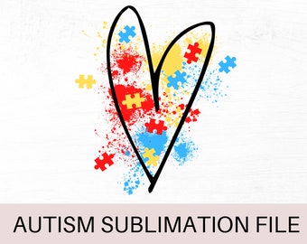 Autism Sublimation, Autism PNG, Autism Heart png, Autism Awareness png, Autism Mom png, Autism Puzzle PNG