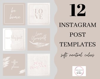 Instagram Post Template, Instagram Post, Instagram Template, Neutral Instagram Post Template, Instagram Template, Instagram Background