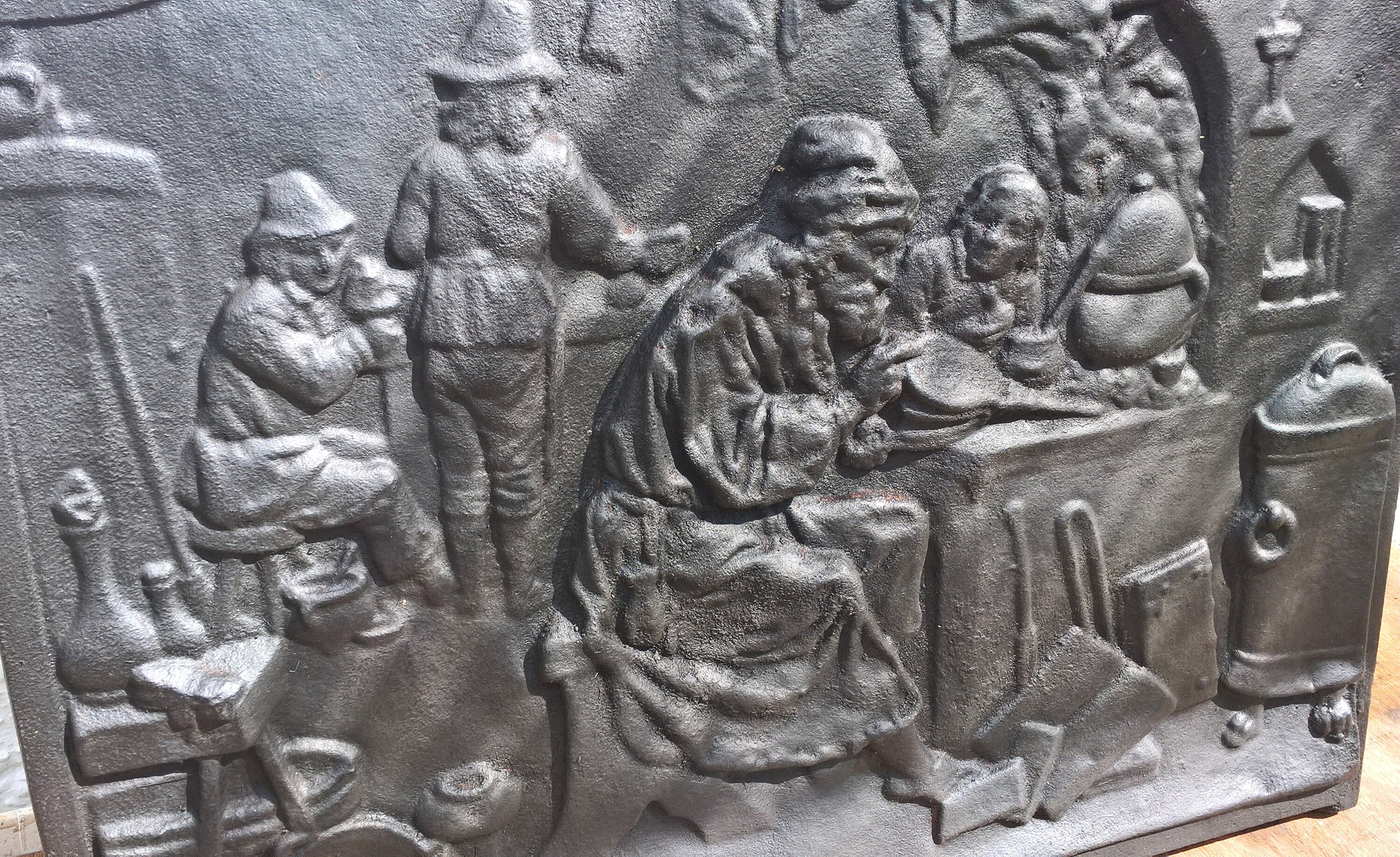 Antique Cast Iron Fireplace Back Plate Etsy UK