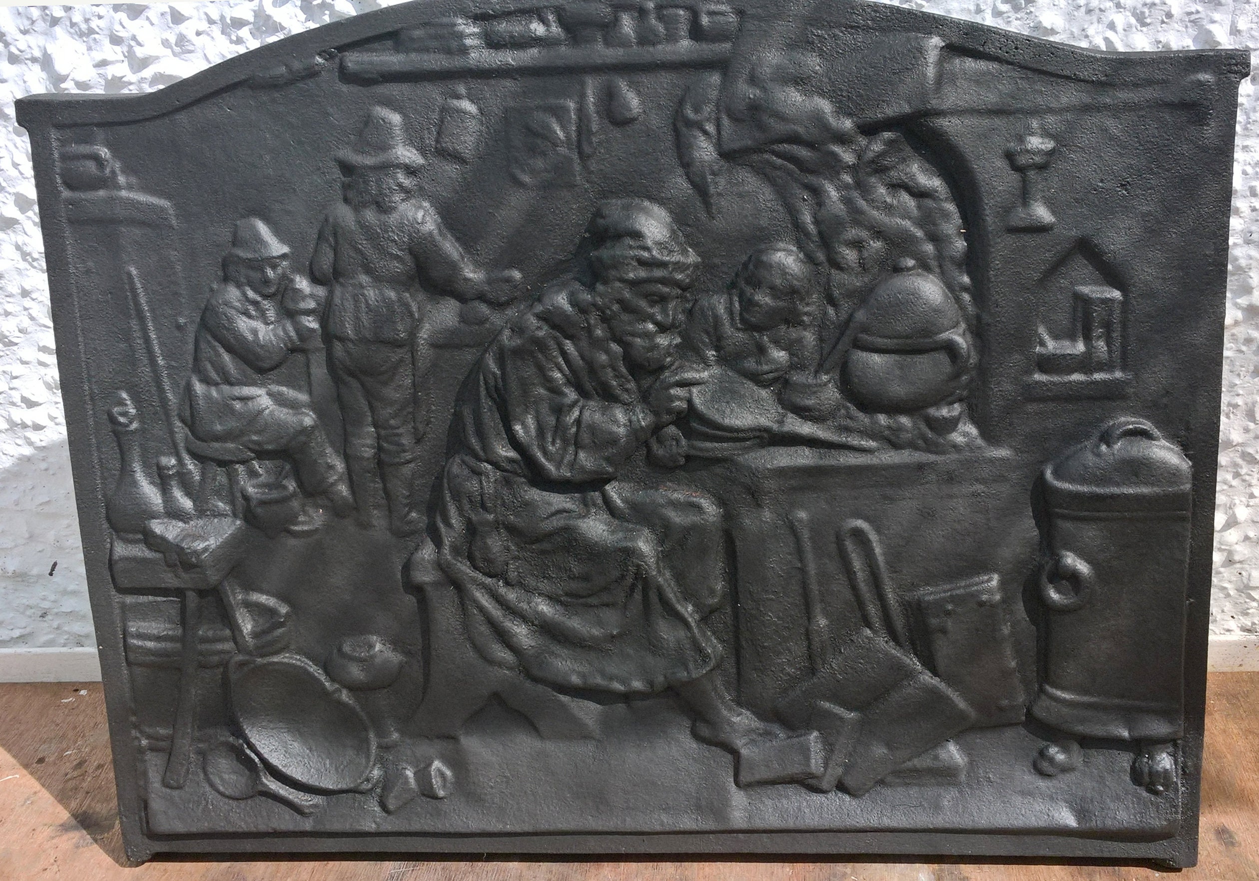 Antique Cast Iron Fireplace Back Plate Etsy UK