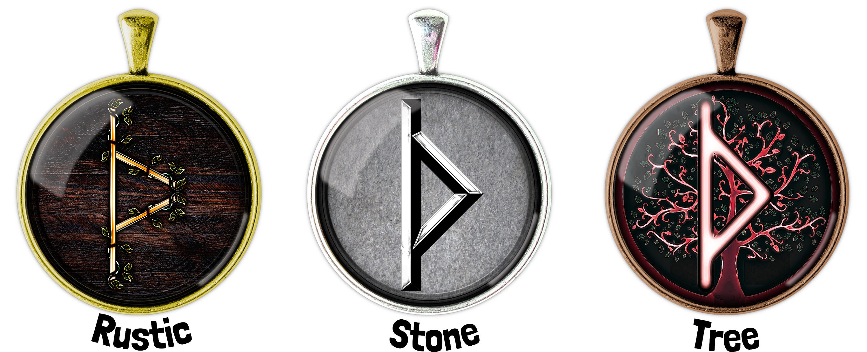 Thorn Rune Necklace Pendant Jewelry. Available in Three Etsy UK