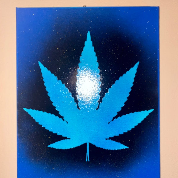 Weed Canvas to Paint Etsy