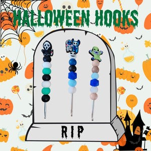 Halloween Beaded Crochet Hooks, Novelty Custom Crochet Hooks Made To Order