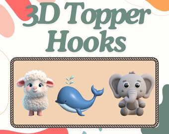 Ganchillos personalizados con cuentas en 3D, ganchos de crochet personalizados novedosos hechos a pedido