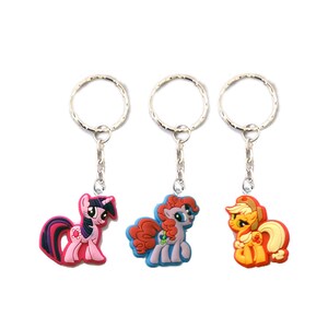 My Little Pony Applejack Pinkie Pie Twilight Sparkle PVC Keyring Keychain, Magnet, Paperclip Bookmark or Hair Tie
