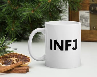 Personalised INFJ Mug – Myers-Briggs MBTI Coffee Cup | 16 Personalities Gift | Introvert Psychology Gift Idea