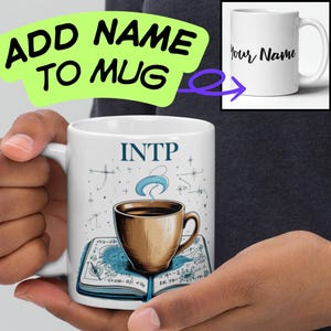 INTP Personalised Coffee Mug – Myers-Briggs MBTI Coffee Cup | 16 Personalities Gift | Introvert Psychology Gift Idea