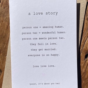 Love Story | Wedding Card | Congratulations Card | Engagement Card | Fun Love | You’re getting married | Mr and Mr | Mrs and Mrs | bride