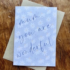 Mothers Day Card | Best Mum | Wonderful Mum | Card for Mum | Step Mum | Mother Figure | Birthday Mum | To and From Cards | Mummas Day | Love