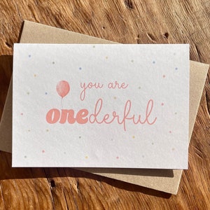 Anniversaire | 1er anniversaire | Joyeux anniversaire | un | ONEderful | premier anniversaire | premier anniversaire | cadeau enfant | Cartes de destination et de provenance | riche