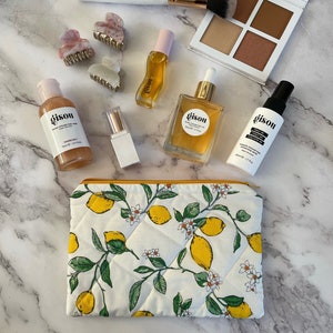 Lemon Makeup Bag Flat Pouch 21x14 cm