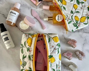 Bolsa de maquillaje de limón