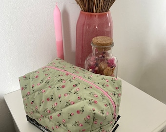 Trousse de maquillage Rosebud verte grande