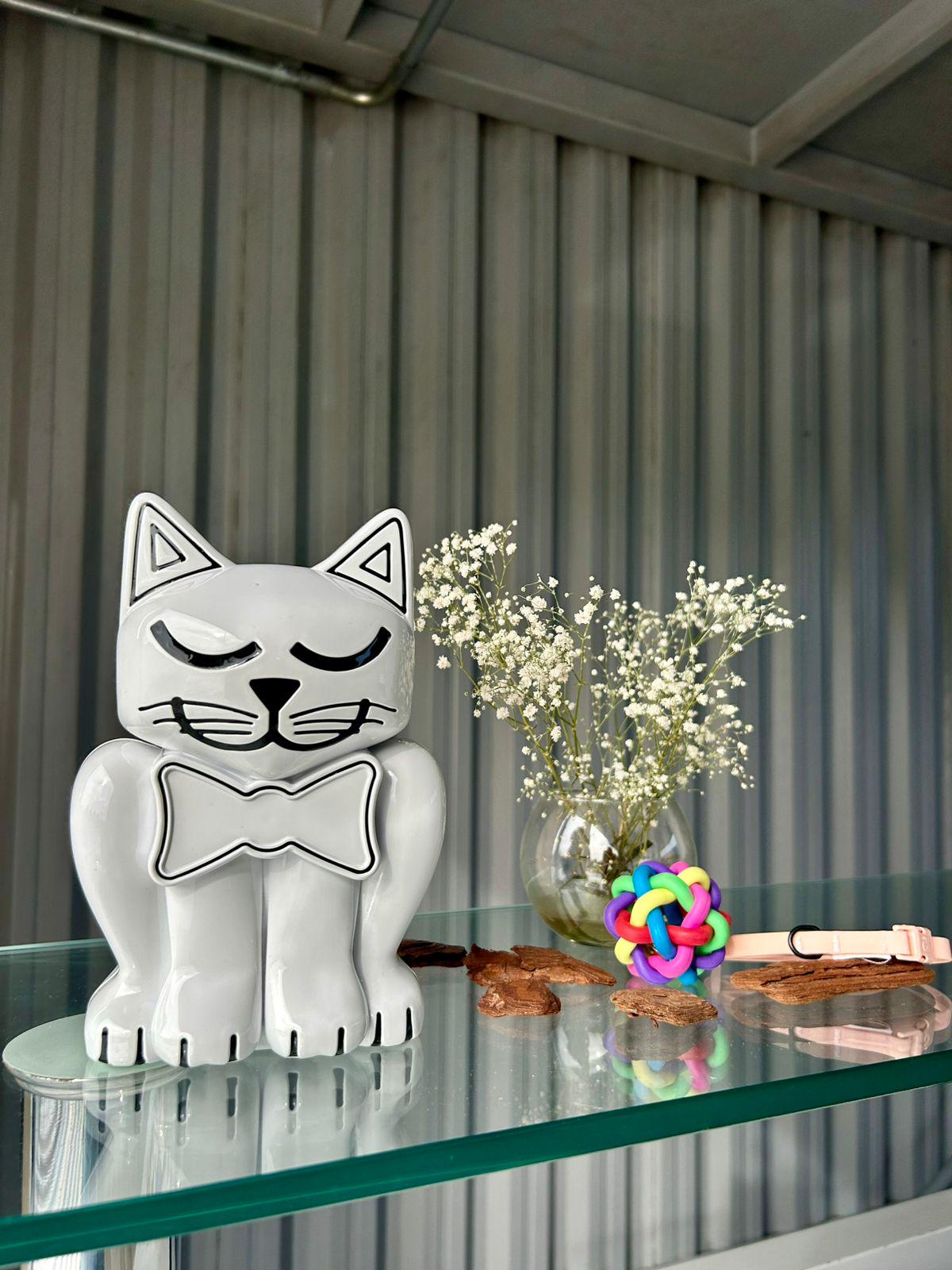 White Cat Memorial Urn – Decorative ABS Keepsake for Pet Ashes - Etsy
