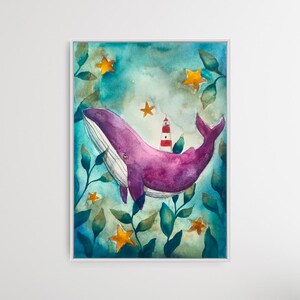 La Balena Viola. acquarello su carta A4