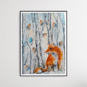 Il Bosco Di Betulle. Carta 38x56cm.