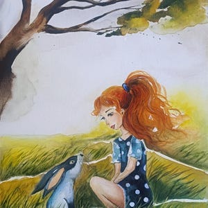 Le moment. TABLEAU Original 45 x 30 cm