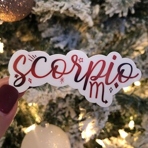 Sticker du zodiaque Scorpion | autocollant d'astrologie | Horoscope | Autocollant imperméable